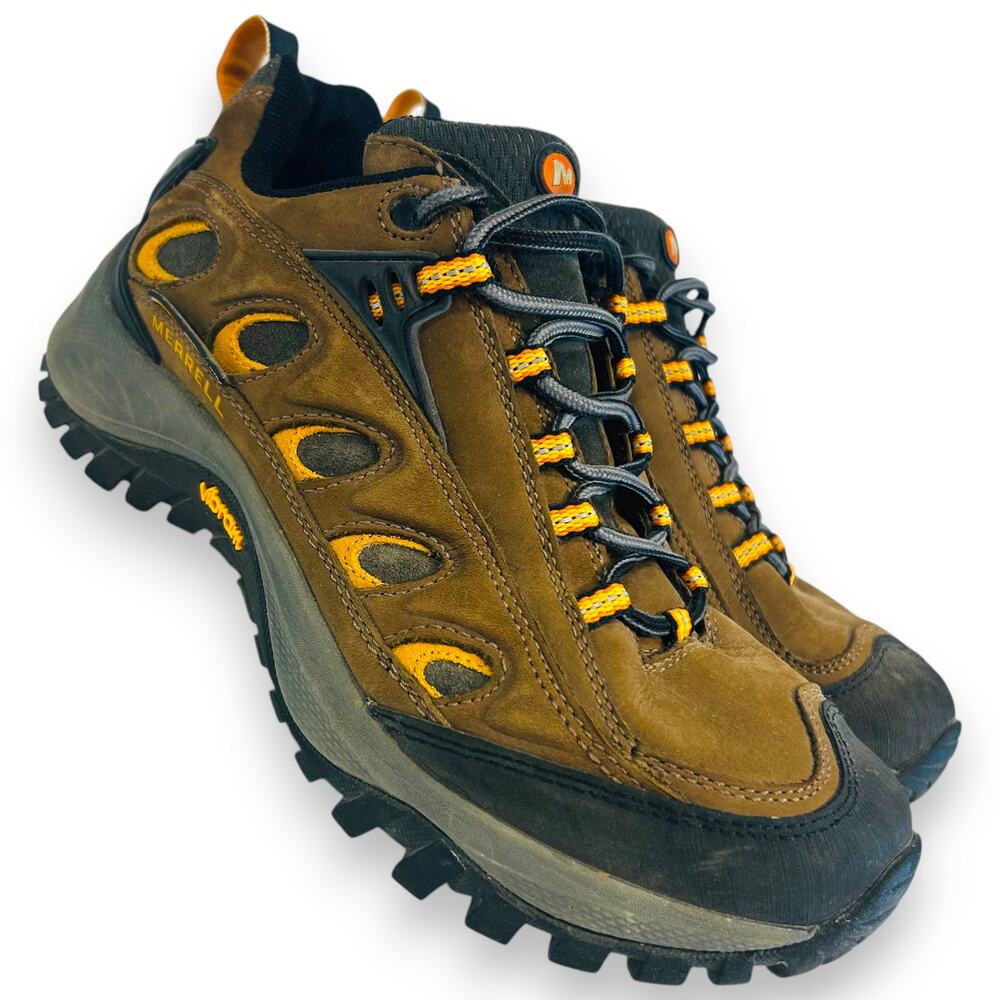 Merrell Mens 7 Continuum Radius Low Dark Brown Vibram Hiking Performance